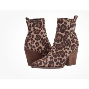 Soul Naturalizer Melodi‎ Leopard Cheetah Bootie Womens Size 8 Black Brown New